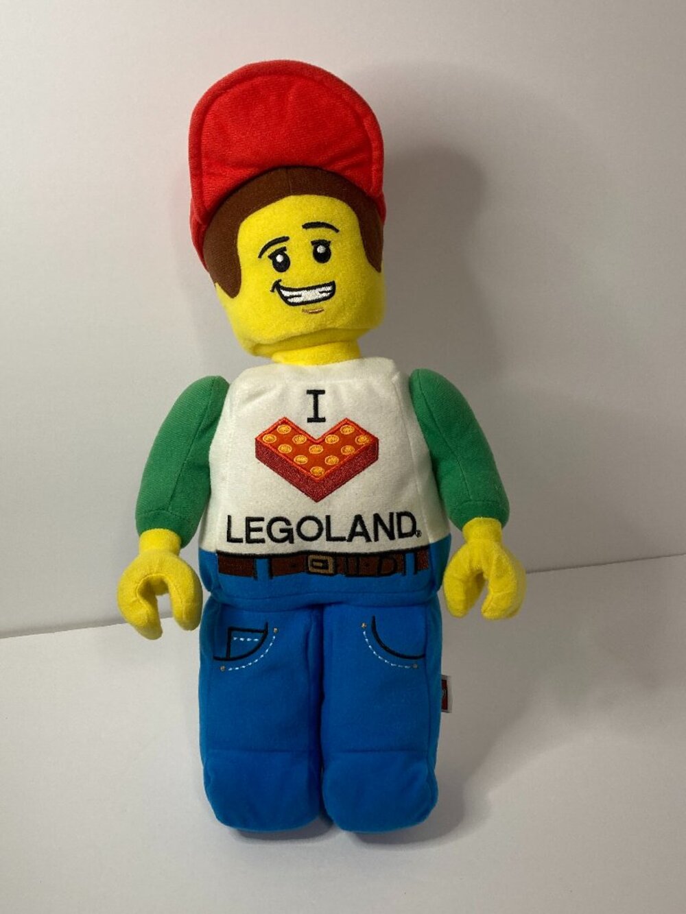 LEGO Plush Boy Minifigure Character I Love Legoland 13" Park Souvenir Plushie